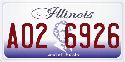 IL license plate A026926