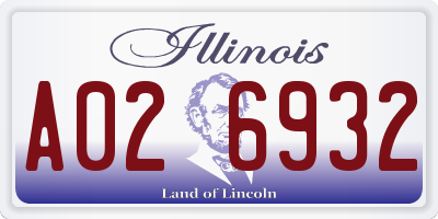 IL license plate A026932