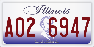IL license plate A026947