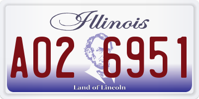IL license plate A026951