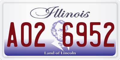 IL license plate A026952