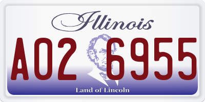 IL license plate A026955