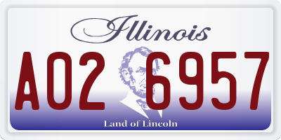 IL license plate A026957