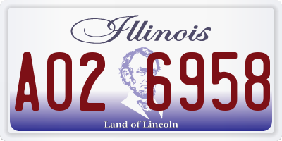 IL license plate A026958