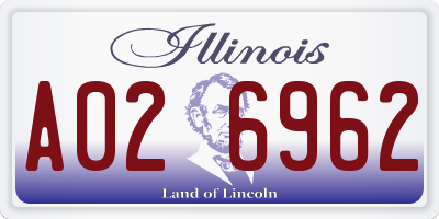 IL license plate A026962