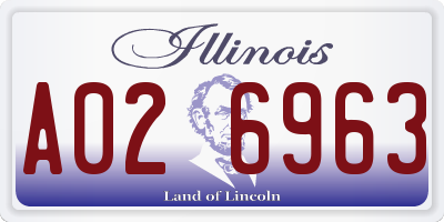 IL license plate A026963