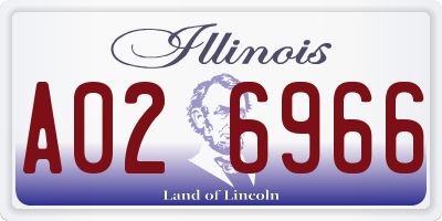 IL license plate A026966