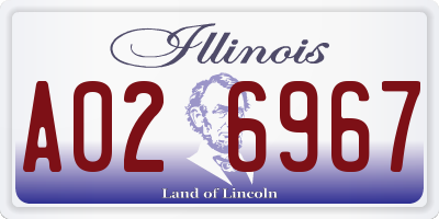 IL license plate A026967
