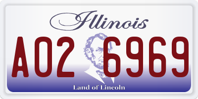 IL license plate A026969