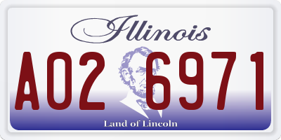 IL license plate A026971