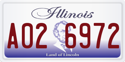IL license plate A026972
