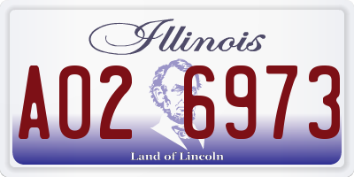 IL license plate A026973