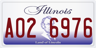 IL license plate A026976