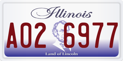 IL license plate A026977