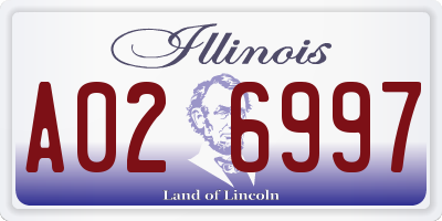 IL license plate A026997
