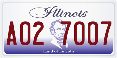 IL license plate A027007