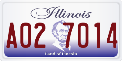 IL license plate A027014