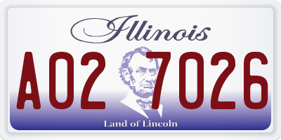 IL license plate A027026