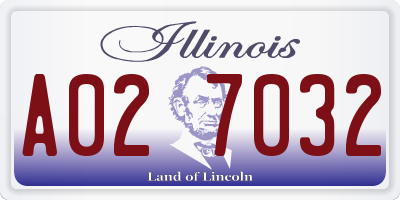 IL license plate A027032