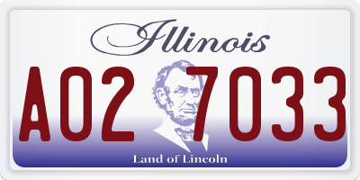 IL license plate A027033