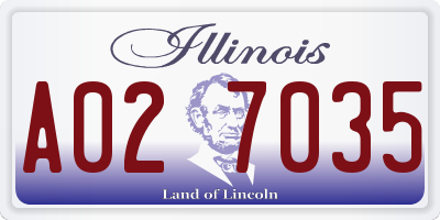IL license plate A027035