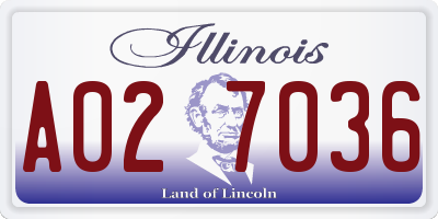 IL license plate A027036