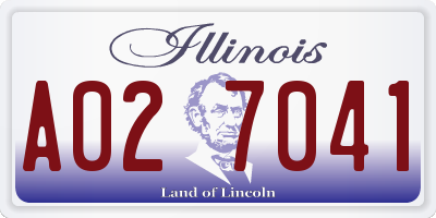 IL license plate A027041