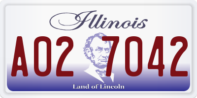 IL license plate A027042