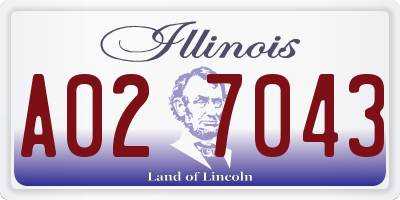 IL license plate A027043