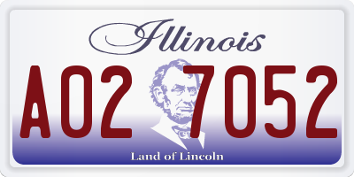 IL license plate A027052