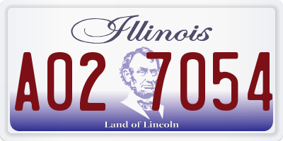 IL license plate A027054