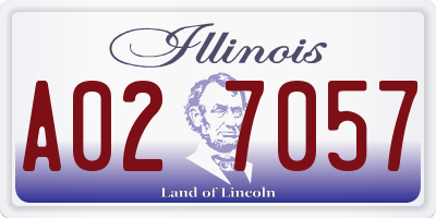 IL license plate A027057