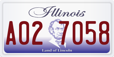 IL license plate A027058
