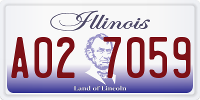IL license plate A027059
