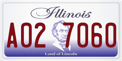IL license plate A027060