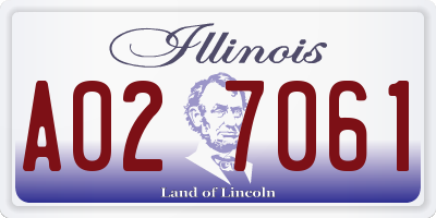 IL license plate A027061