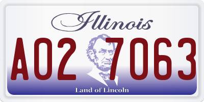 IL license plate A027063