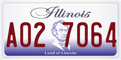IL license plate A027064
