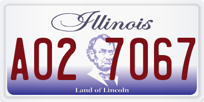 IL license plate A027067