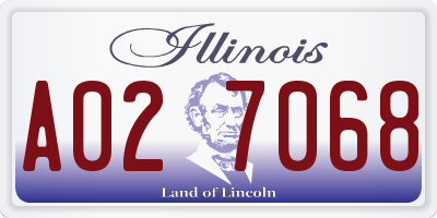 IL license plate A027068
