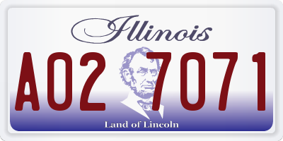 IL license plate A027071
