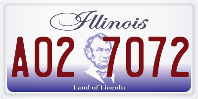 IL license plate A027072