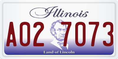 IL license plate A027073