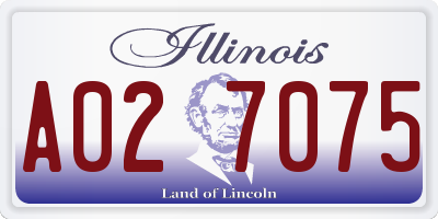 IL license plate A027075