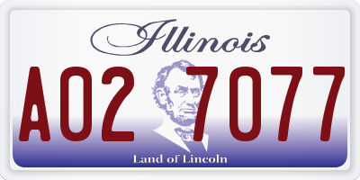 IL license plate A027077