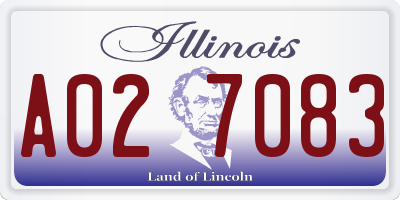 IL license plate A027083