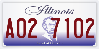 IL license plate A027102