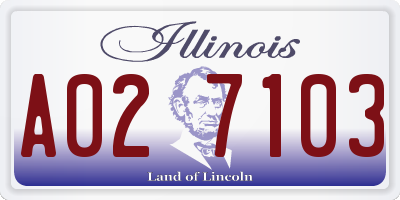 IL license plate A027103