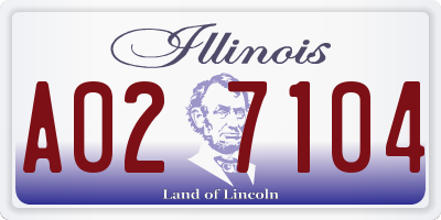 IL license plate A027104