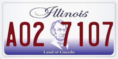 IL license plate A027107
